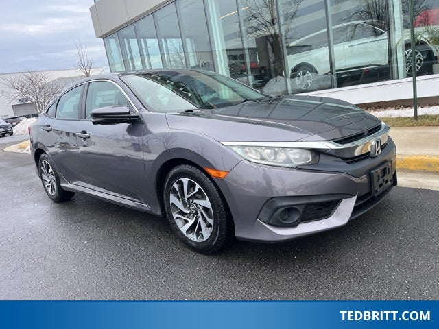 2016 Honda Civic EX w/Honda Sensing | Moonroof | 1-Owner Clean CarFax
