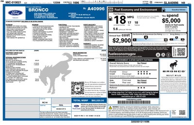2025 Ford Bronco Badlands 4WD | Sasquatch Pkg | Hard Top | Bilstein Shock