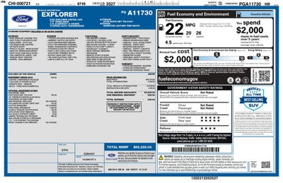 2023 Ford Explorer Limited 4WD | Pano Roof | 360 Camera | Tech Pkg