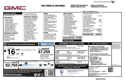2022 GMC Yukon XL Denali 4WD | 360 Camera | BLIS | 22" Wheels