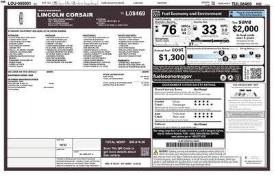 2026 Lincoln Corsair Plug-In Hybrid Grand Touring AWD | Nav | Pano Roof | BLIS