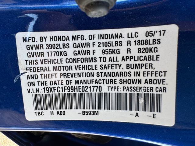 2017 Honda Civic Touring | Navigation | Moonroof | Apple CarPlay