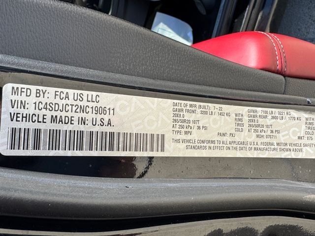 2022 Dodge Durango R/T | Blacktop Pkg | Sunroof | Cooled Seats