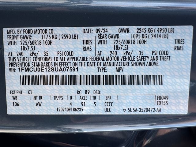 2025 Ford Escape Plug-In Hybrid Base