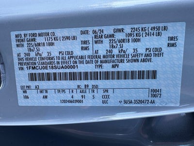 2025 Ford Escape Plug-In Hybrid Base | 101 MPGe | 360 Camera