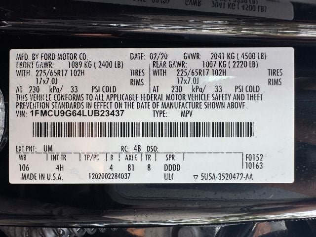 2020 Ford Escape SE | AWD | Heated Seats | Low Miles