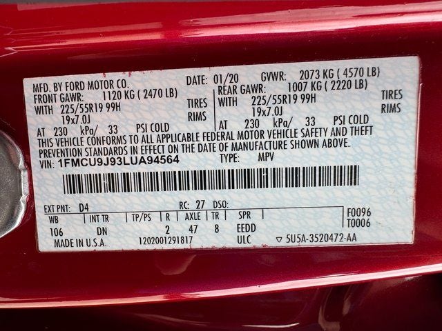 2020 Ford Escape Titanium Class II Tow Pkg. | Pano Roof | CarPlay | AWD