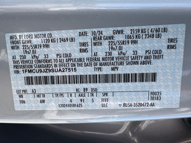 2025 Ford Escape Hybrid Platinum