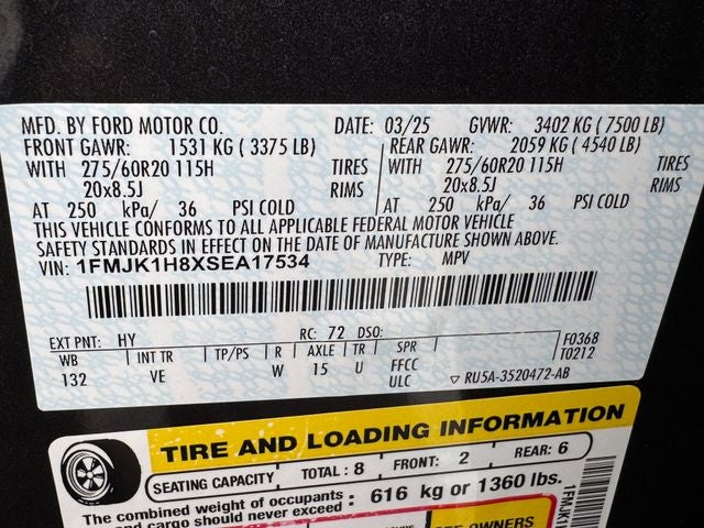 2025 Ford Expedition Max Active | Pano Roof | 2nd Row Bench