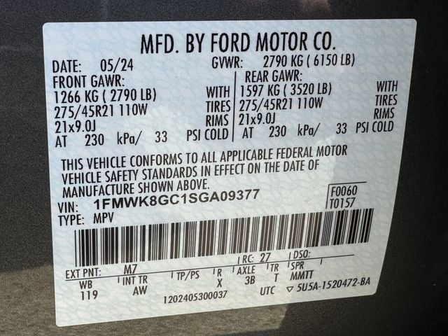 2025 Ford Explorer ST | Pano Sunroof | 4WD | Co-Pilot 360 |