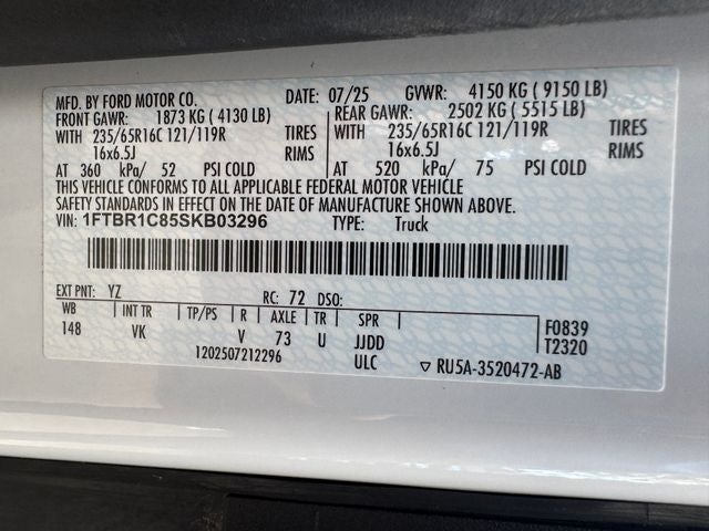 2025 Ford Transit-250 Base | Mid Roof Cargo Van | 148" WB