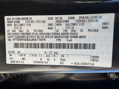 2018 Ford F-150 XLT