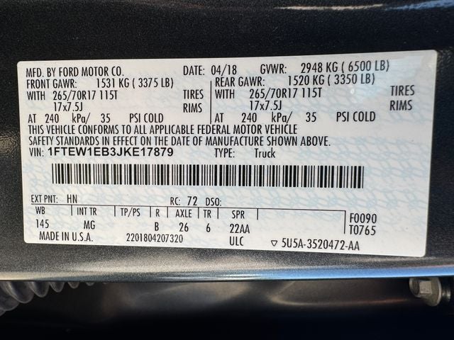 2018 Ford F-150 XLT