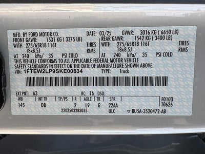 2025 Ford F-150 STX | Wireless CarPlay | Rear Camera | 4WD