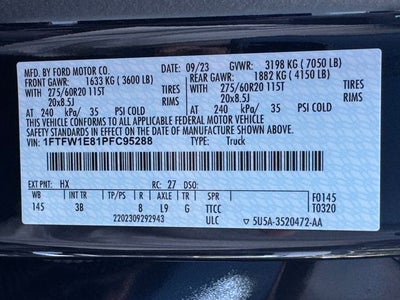 2023 Ford F-150 Platinum | Black Pkg | 360 Camera | Power Tailgate | 4x4