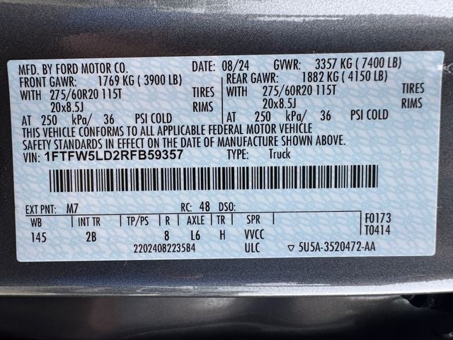 2024 Ford F-150 Lariat | PowerBoost | B&O 12 Speakers | 360 Camera