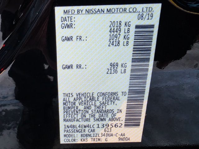 2020 Nissan Altima 2.5 SL | Moonroof | Remote Start | AWD