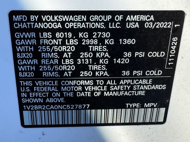 2022 Volkswagen Atlas SEL | Dual-Panel Moonroof | Nav | AWD