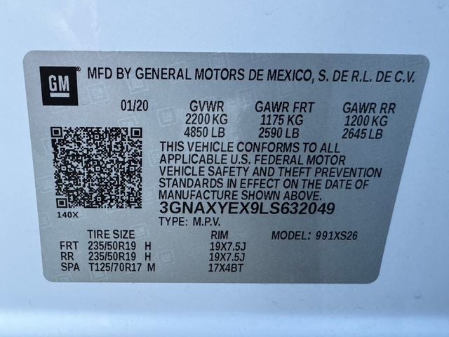 2020 Chevrolet Equinox Premier | Sunroof | Heated/Cooled Seats | HD Surround Visi