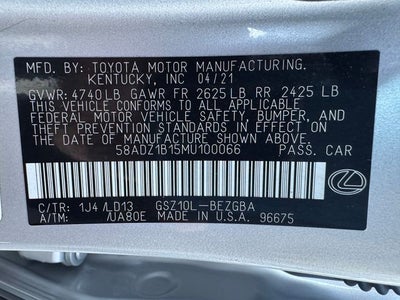 2021 Lexus ES 350 | Premium Pkg | Navigation Pkg