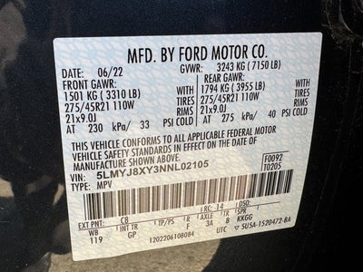 2022 Lincoln Aviator Plug-In Hybrid Grand Touring | Elements Pkg. Plus | Tow Pkg. | AWD