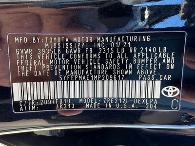 2021 Toyota Corolla LE