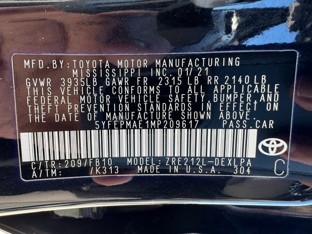 2021 Toyota Corolla LE