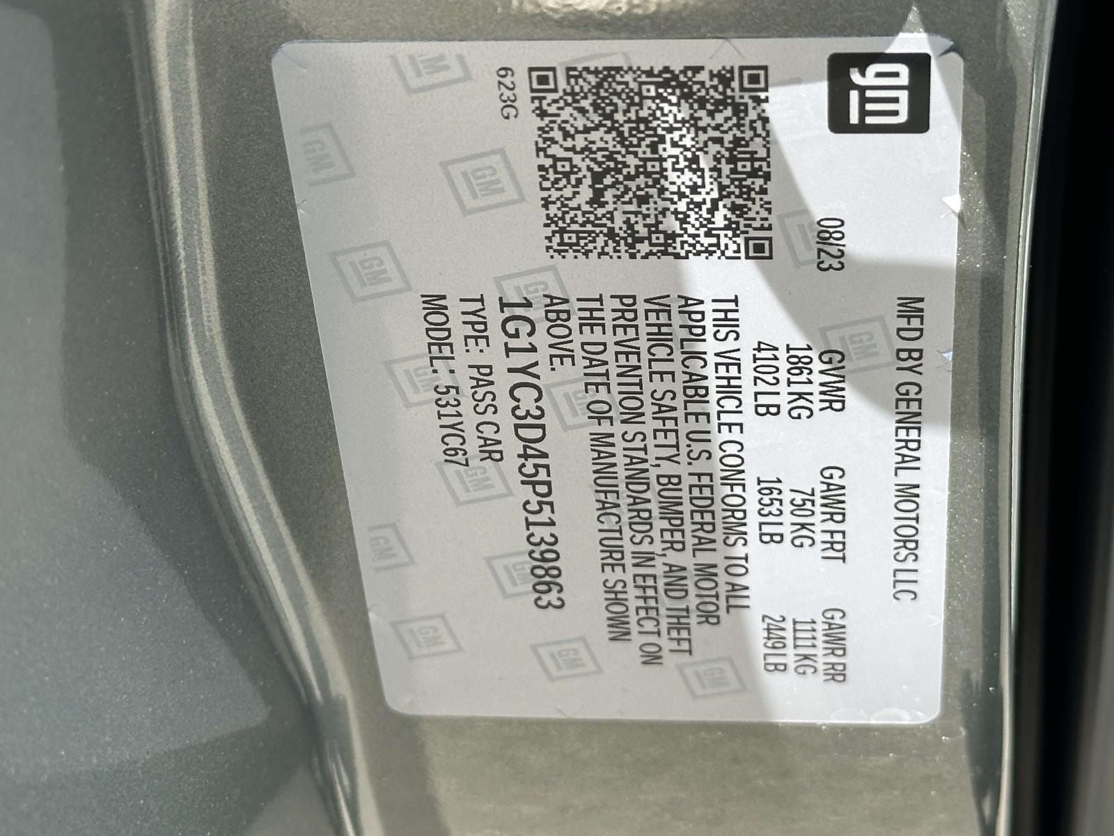 2023 Chevrolet Corvette Stingray 3LT