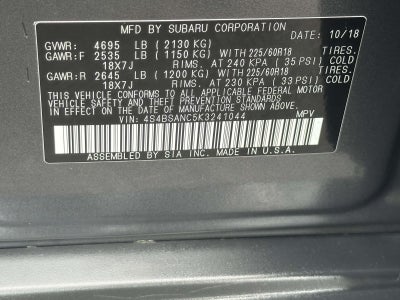 2019 Subaru Outback 2.5i Limited