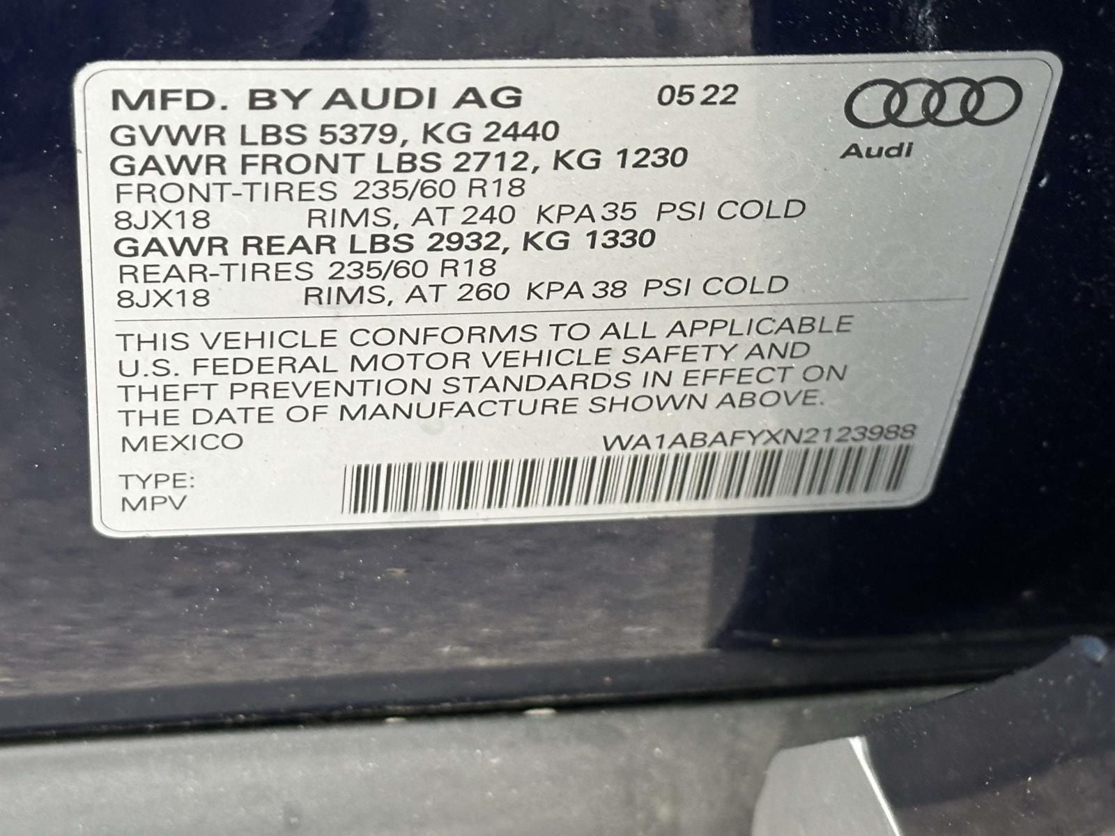 2022 Audi Q5 40 Premium quattro