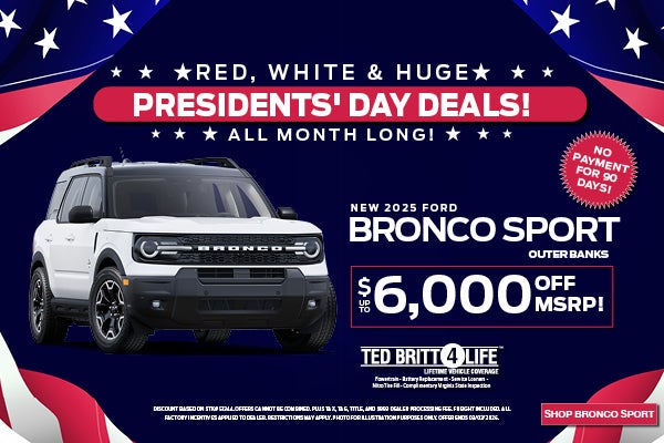 NEW 2025 FORD BRONCO SPORT OUTER BANKS